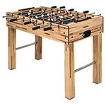 Goplus 48" Foosball Table, Easy-Assemble Soccer Game Table w/ 2 Balls, Competition Sized Foosball Games for Indoor Game Rooms, Bars, Parties, Family Night (Nature)