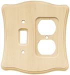 Liberty Hardware 64643 Wood Scalloped Single Switch/Duplex Wall Plate, Unfinished