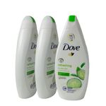 Dove 3 Nourishing And Restore Body Wash 16.9Oz, Go Freash-Cucumber & Green Tea)