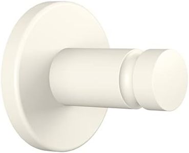 tesa® MOON WHITE Perchero para Toallas - Colgador de Toallas para Baños de Estilo Industrial o Moderno - Autoadhesivo, Sin Taladro - 37 mm x 37 mm x 36 mm - Blanco Mate