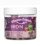 beBloomie Vegan Multivitamin & Iron for Kids - Daily Nutritional Support Gummies w/Ferrous Fumarate B-Complex, Vitamin C, Zinc, Biotin - Body Function & Anemia - Strawberry