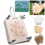 Rhykoka Pocket Flower Press, 6 Layers Mini Flowers Press Kit, Micro Flower Pressing, Portable Small Leaf Petal Preservation for Arts and Crafts Lovers (Silver)