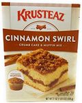 Krusteaz Cinnamon Swirl Crumb Cake & Muffin Mix, Made with No Artificial Flavors, Colors or Preservatives, Also Makes Muffins, 21-Ounce Box (Pack of 2)