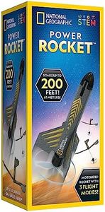 NATIONAL GEOGRAPHIC Rocket Launcher for Kids – Patent-Pending Motorized Air Rocket Toy, Launch up to 200 ft, Kids Outdoor Toys & Model Rockets, Gifts for Kids Ages 8 9 10 11 & 12, Space Toys