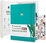 Clever Fox Planner Pro Premium – Luxurious Weekly & Monthly Planner with Budget Organizer for Productivity & Goals, Undated, A4 (Viridian)