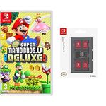 Nintendo New Super Mario Bros. U Deluxe Switch & HORI Switch Game Card Case - Black Switch