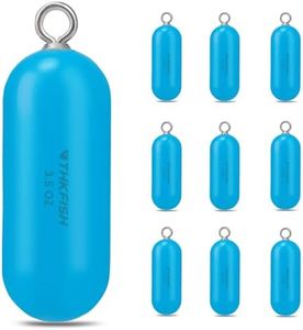 Lead Free Fishing Weights Sinkers 80g-300g Coated Raindrop Weights Bank Sinkers Cylindrical Deep Drop for Bottom Fishing (A(Rotatable), 100G,10PCS)