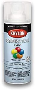 Krylon K05562007 COLORmaxx Acrylic Clear Finish for Indoor/Outdoor Use, Satin Crystal Clear