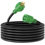 RVMATE 30 Amp Generator Cord 4 Prong 25 Feet, NEMA L14-30P/L14-30R, 125/250V Up to 7500W 10 Gauge SJTW Generator Extension Cord, ETL Listed