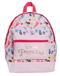 Disney Princess Backpack For Girls School Bag Large Premium Pink Rose Gold Travel Lunch Rucksack