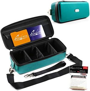 Quiver Time Teal Bolt Card Carrying Case - Durable Trading Card Storage Holder Ideal for TCG Cards, MTG, Deck Boxes, includes Straps, Dividers and 100 Apollo Card Sleeves