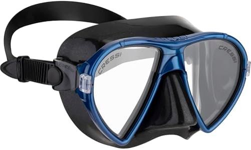 CRESSI Ocean Masque de Plongée et de Snorkeling Unisexe de Haute Qualité Unisex-Adult, Noir/Bleu, Unique