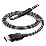 ZOOAUX USB C to 3.5mm Audio Aux Jack Cable [ 4ft ] Type C Adapter to 3.5mm Headphone Stereo Cord Car for iPhone 15 Pro Max 15 Pro 15 Plus 15 Samsung Galaxy S24 S23 S22 S21 for iPad Pro, Pixel-Black