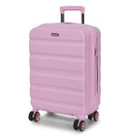 ROMEING Venice 20 inch, Polycarbonate Luggage, Hard Sided, (Pink 55 cms) Small Cabin Trolley Bag | 8 Spinner Smooth Wheels | TSA Lock | Unbreakable | Men & Women