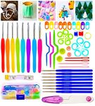 NAITIK CREATION 53Pcs Knitting Crochet Hook Needle Set, Ergonomic Kit Organizer with 16Pcs Soft Grip Handles Hooks, Tapestry for Hand Knitted, Large, Multi-Coloured