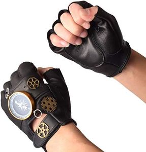 GRACEART Steampunk Gloves Men Gears (Style 01-compass)