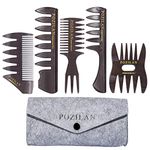 5 PCS Hair Comb Styling Set Barber Hairstylist Accessories - Professional Shaping & Teasing Wet Combs Tools, Anti Static Hair Brush for Men Boys