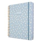 Kokonote Diary 2024-2025 Daisy | Desk Planner 8.3 x 9.8 inches - 21 x 25 cm | 17 Months Academic Diary Week To View | August 2024 - December 2025 | Mid Year Diary 2024-2025 With Stickers & Tabs