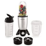 Cookwell Bullet Mixer Grinder (3 Jar, 2 Blade, Silver) - Copper, 600 Watts - 2 Year Warranty