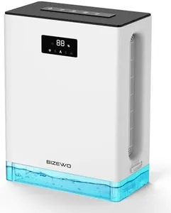 BIZEWO Dehumidifier for Home, (980 sq.ft) Queit Dehumidifiers for Basement, Bathroom, Bedroom with 101 oz Water Tank, Large Room Dehumidifier with 2 Working Mode, Auto Shut Off, 7 Colors LED Light