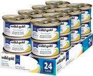 Solid Gold Wet Cat Food Shreds in Gravy - Canned Cat Food Made w/Real Tuna & Sea Bream - Five Oceans Grain Free 24ct/3oz Can