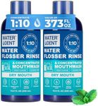 Concentrated Irrigant, Dry Mouth | Add to Water Flossers | Mild Mint & Fruit Flavor |1:10 = 186 fl.oz | Alcohol Free, Fluoride Free. Made in USA (PACK OF 2)