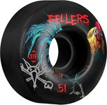 BONES Wheels Sierra Roost [V2] Skateboard Wheels, Black, 51-Millimeter