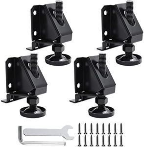 DkOvn 4/8/16 Pack Leg Leveler, Leveling Feet, Heavy Duty Adjustable Furniture Leveler Legs, with Screws, Lock Nuts and Wrench, 2 inch Adjustable Height, for Furniture, Table, Cabinets(4 Pack Black)