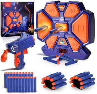 Lehoo Castle Digital Diana para Nerf, Objetivo de Tiro Electrónico con 1 Pistola de Dardos, 20 Balas Espuma, Juguetes Niños 5 6 7 8 9 años(Azul)