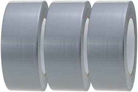 Crimson Starfish Silver Duct Tape | 3 Rolls of 48mm x 45m Gaffer Tape | Water Resistant Duct Tape | Adhesive Tape Multi-Use for Indoor/Outdoor | Ultra Strong Adhesive Tape