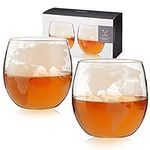 Viski Globe Glass Whiskey Tumblers,
