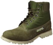 Woodland Men's Olive Green NUBUK PDM Boots-9 UK (43EURO) (GB 4335122)