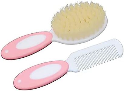 Baby Hair Brush and Comb Set, Baby Brush with Soft Natural Bristles