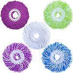 Spin Mop Head Replacement for 360 Spin Magic Mopping,Microfiber Spin Mop Refill Heads for Universal Round Shape Standard Size 5 Pack