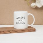 Clay Craft CC MM1 Swiss REZ19 Microwave Safe Coffee Mug for Gift to Couples Wife Husband Boyfriend Girfriend Brother 350 ml, World's Best Boss