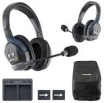 Eartec UL2D Ultralite Full Duplex Wireless Intercom 2 Way Communication System for 2 Users