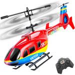 VATOS Remote Control Helicopter,2.4GHz Altitude Hold Birdy RC Helicopters with Gyro & LED Light,One-Key take-off and landing,3.5 CH Radio Controlled Aircraft Indoor for Kids Adults Beginner age 10+