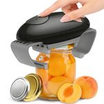 Electric Can Opener,Geichan One Touch Switch Electric Jar Opener,Saves Time and Effort Automatic Electric Bottle Opener for Eliminate Hands and Injured Hand,Seniors, Arthritic, Chef (Black)