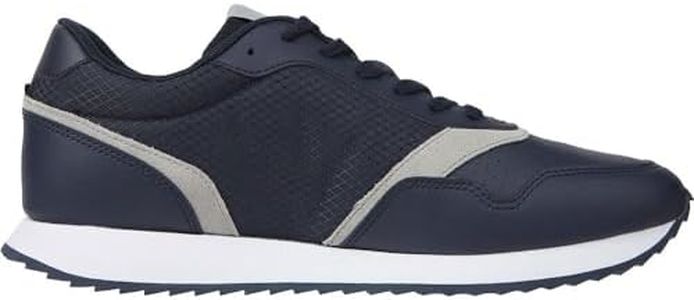 Tommy Hilfiger Homme Runner Evo LTH Mix FM0FM04887 Baskets de Running, Bleu (Desert Sky), 42 EU