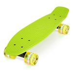 Xootz Kid's Complete Retro Plastic Skateboard with LED Light Up Wheels