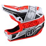 Troy Lee Designs D4 Composite Helmet with Mips for Bmx Mtb Dh - SRAM White/Glo Red (L (58-59cm))