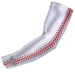 Sports Compression Arm Sleeve - Youth & Adult Sizes - Baseball Football Basketball Golf by Bucwild Sports (1 Sleeve - Large)