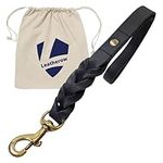 Leather Short Dog Leash 15 Inch - S