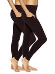 Felina | Athletic Pocket Blackout Leggings | 2-Pack