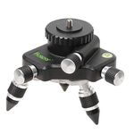 Huepar AT2 Bracket Laser Level Adapter - 360° Rotating Base for Line Laser Level Tripod Connector, with Standard 1/4" Threaded Mount, Manually Operated Micro - Adjust Fine Turning Pivoting Base