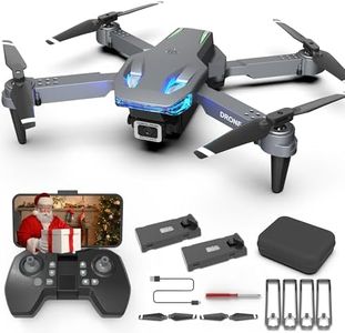Foldable Drone with 1080P Camera for Kids/Adults/Beginners | Wipkviey T28 RC Quadcopter Toys, Birthday/Christmas Gifts for Boys Girls with 24-30 Mins Flight, 2 Modular Batteries and Carrying Case
