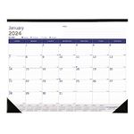 Blueline 2024 DuraGlobe Monthly Desk Pad Calendar, 12 Months, January to December, 22" x 17", English (C177227-24)