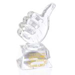 Ornalrist K9 Crystal Awesome Brother Gifts Thumbs Up Trophy, Birthday Gifts for Brother from Sister Brother Glass Collectible Ornaments, Best Brother Presents on Christmas