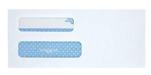 QualityPark 8 5/8 White Wove Double Window Redi-Seal, Pack of 250 (24531)