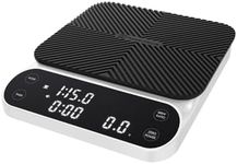 Maestri House S3 Coffee Scale with Timer, 3kg/0.1g Rechargeable Digital Scale, 3 Brew Modes, Adjustable Ratios & Flow Rate Display, Barista-Grade for Pour-Over, Espresso, French Press – White